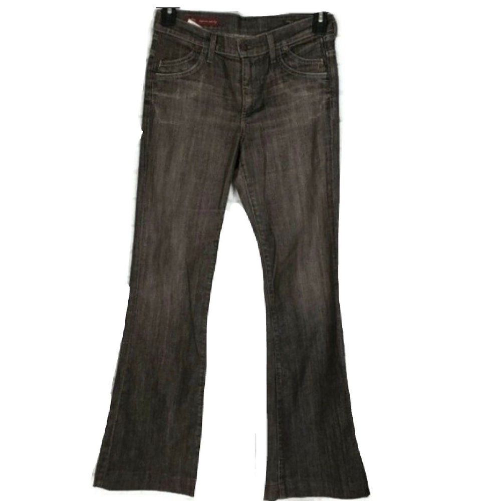 COH Hutton Stretch Hi Rise Wide Leg Jeans Size 27 Measures 28x32 Gray-tone Brown